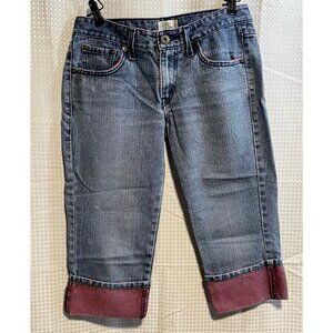 Levi's jeans womens 9 cropped cuffed 29 x 19 blue